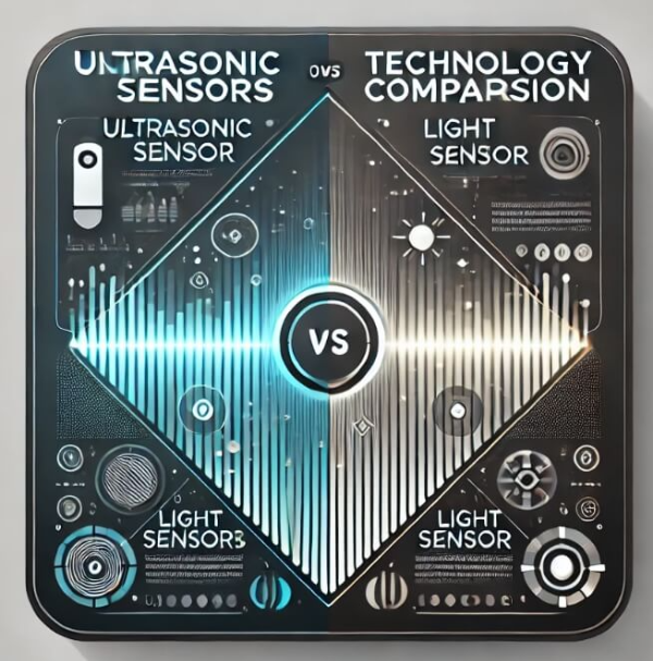 초음파센서와 광센서 비교 이미지