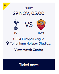 토트넘 경기 일정 2024-2025