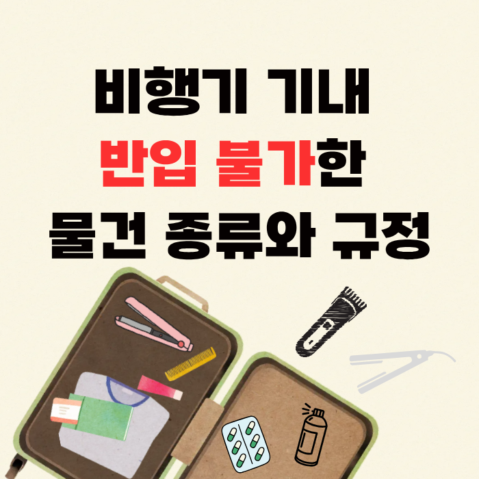 비행기 기내 반입 불가한 물건 종류와 규정