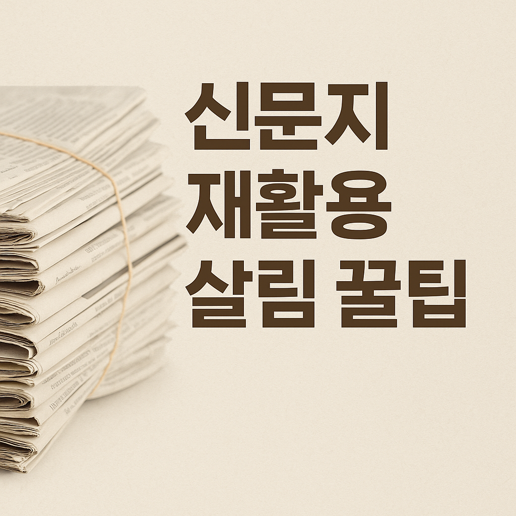 신문지 재활용 살림 꿀팁