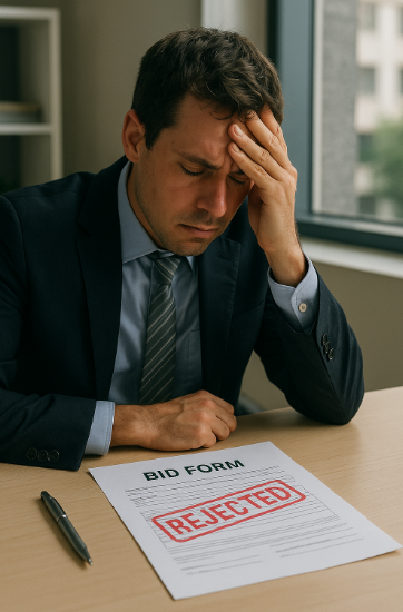 입찰서 작성 실수