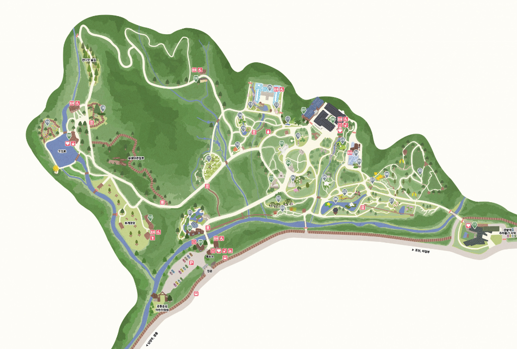 국립수목원 지도 사진