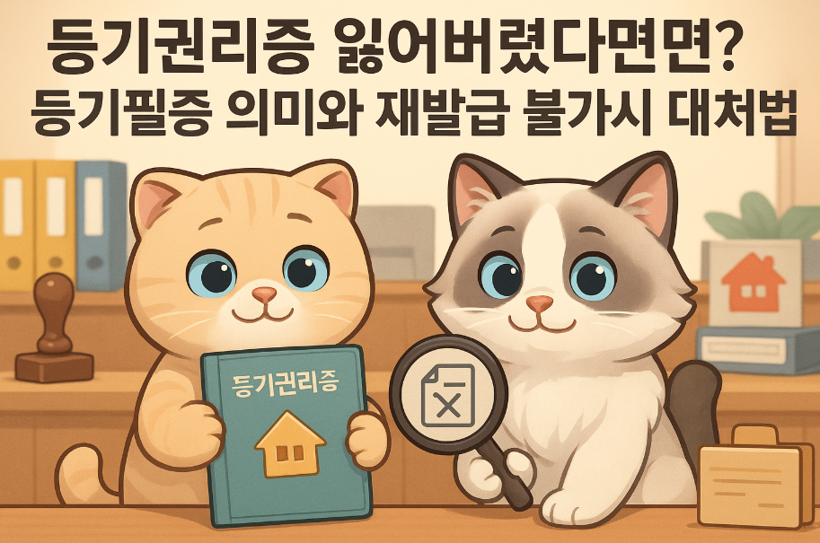 등기권리증 잃어버렸다면? 등기필증 의미와 재발급 불가시 대처법