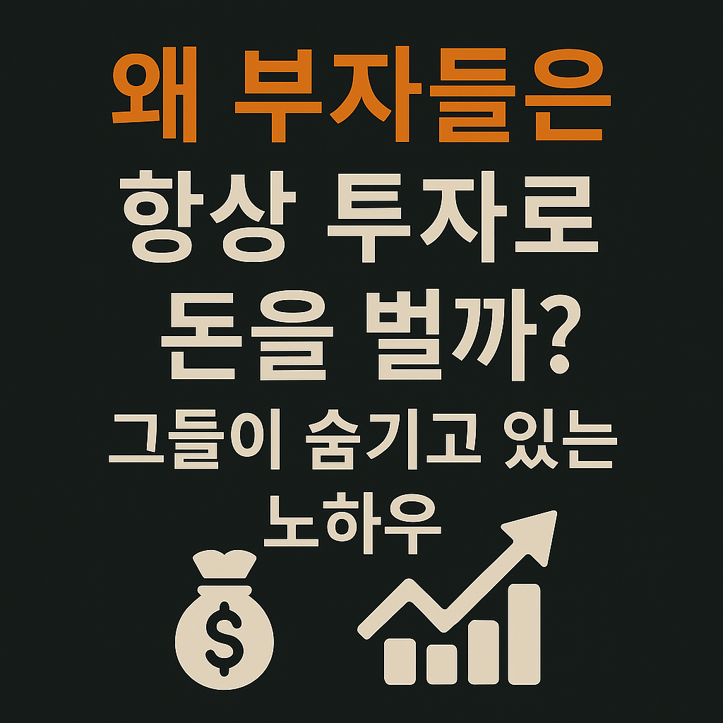 부자들은 왜 항상 투자로 돈을 벌까? 그들이 절대 말하지 않는 비밀