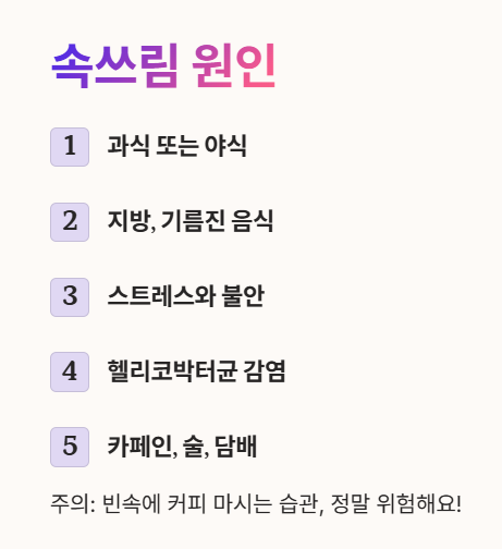 속쓰림 원인