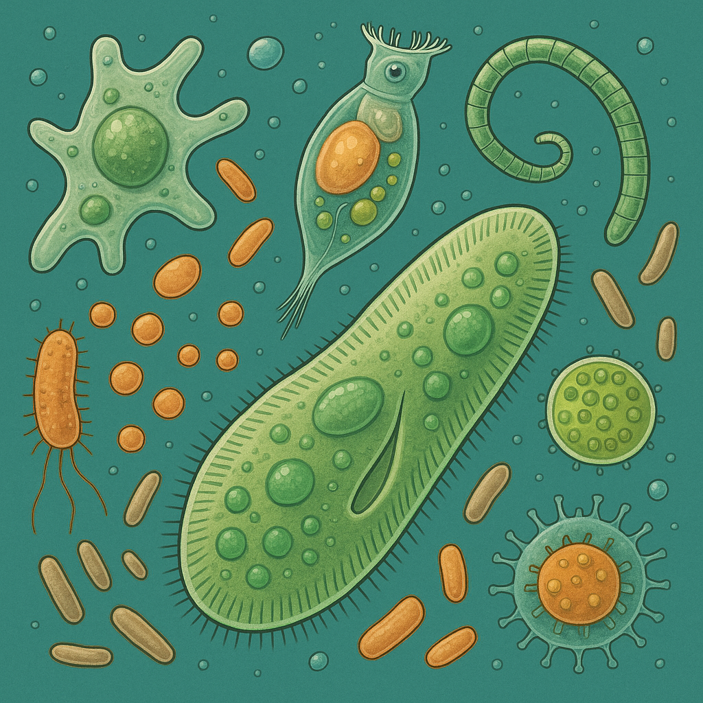 담수 환경에 서식하는 대표 미생물 종류 관련 사진