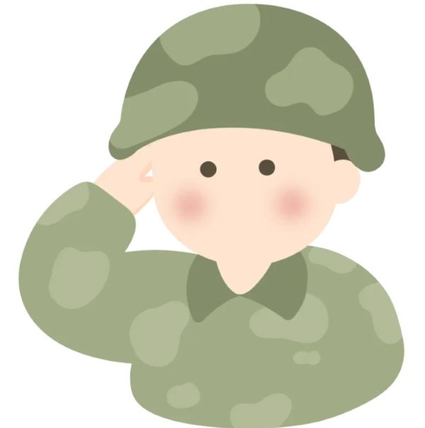 군인모습 일러스트