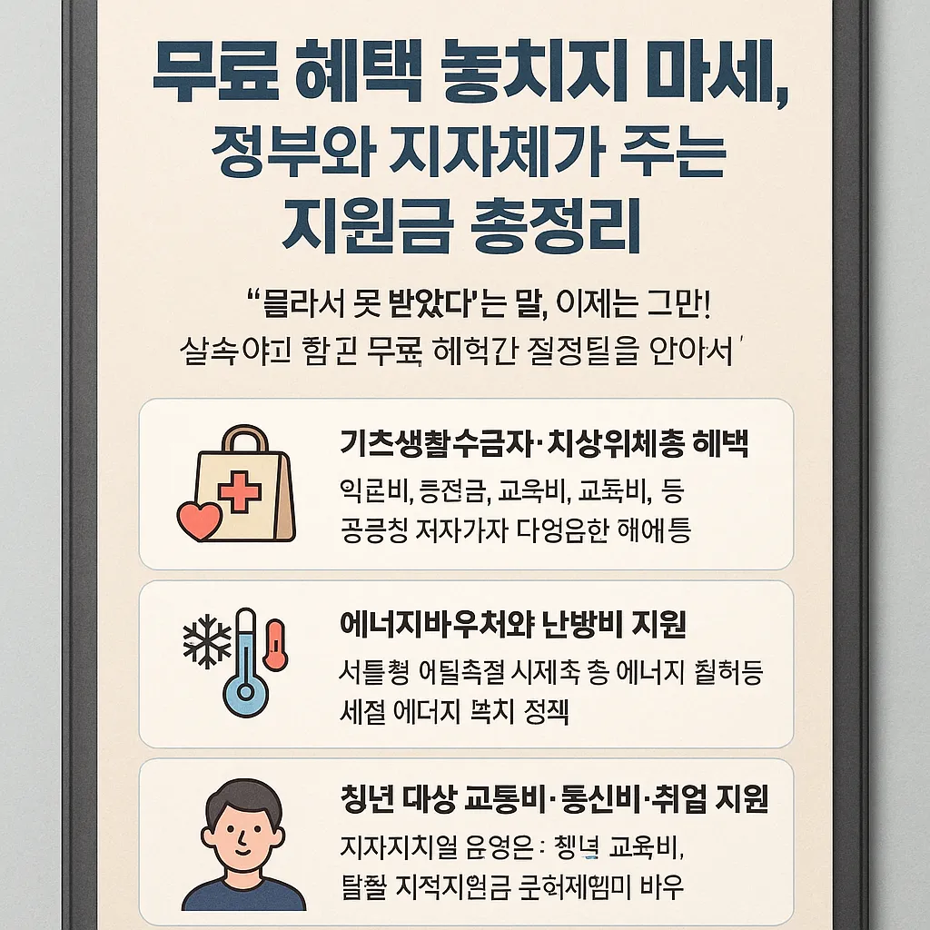 정부 지원금 총정리 사진