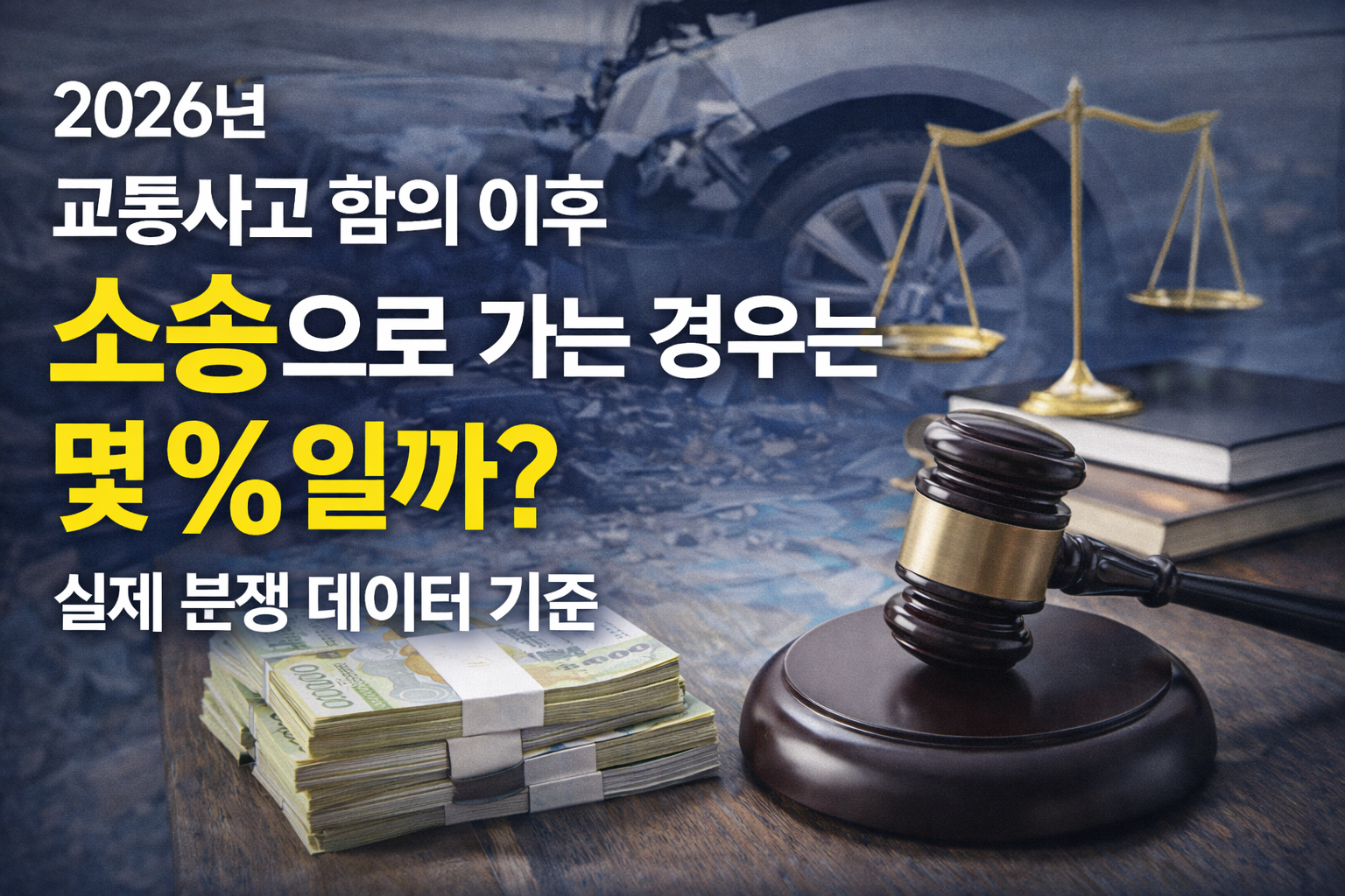 합의 소송 몇%로나 될까? 교통사고는