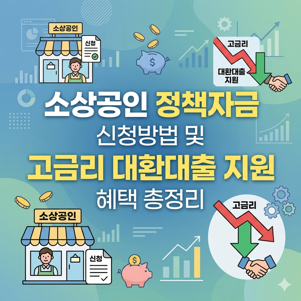 소상공인 정책자금 신청방법 및 고금리 대환대출 지원 혜택 총정리