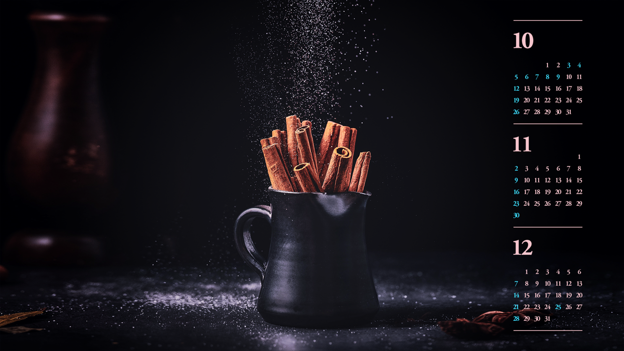 09 시나몬 스틱 B - 2025년11월 노트북배경화면