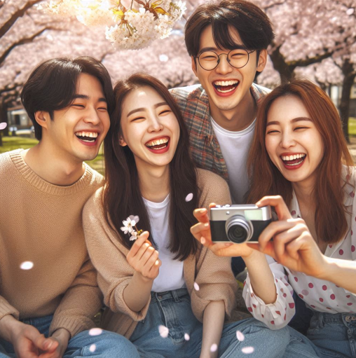 친구와 봄 나들이