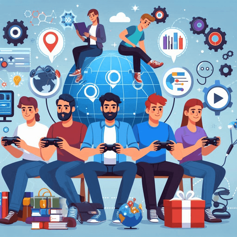 사회공헌형 게임 제작을 위해 협업하는 장면