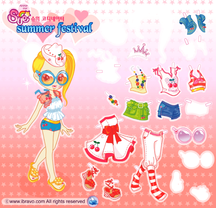 슈의-코디네이터-여름축제-플래시게임-종료-화면