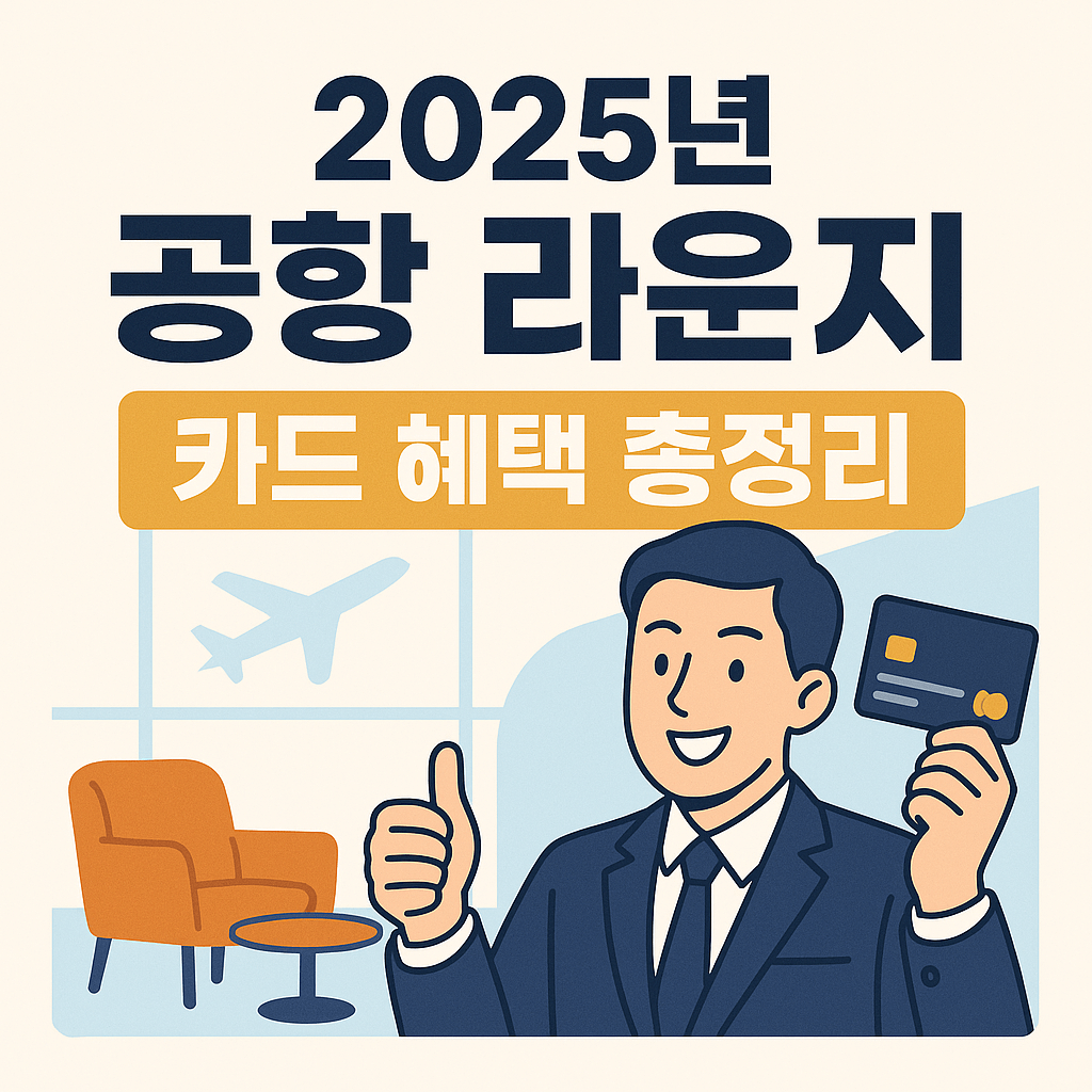 2025년 공항 라운지 카드 혜택 총정리