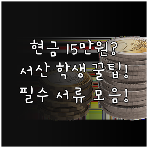 2025 서산시 전입 대학생 15만원..