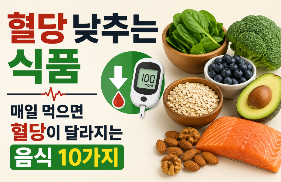 혈당을 낮추는 음식 10가지