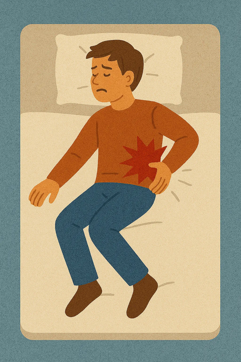 오래-누워-있을-때-등이-아픈-이유를-표현한-일러스트