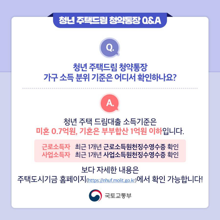 청년주택드림대출 소득수준
