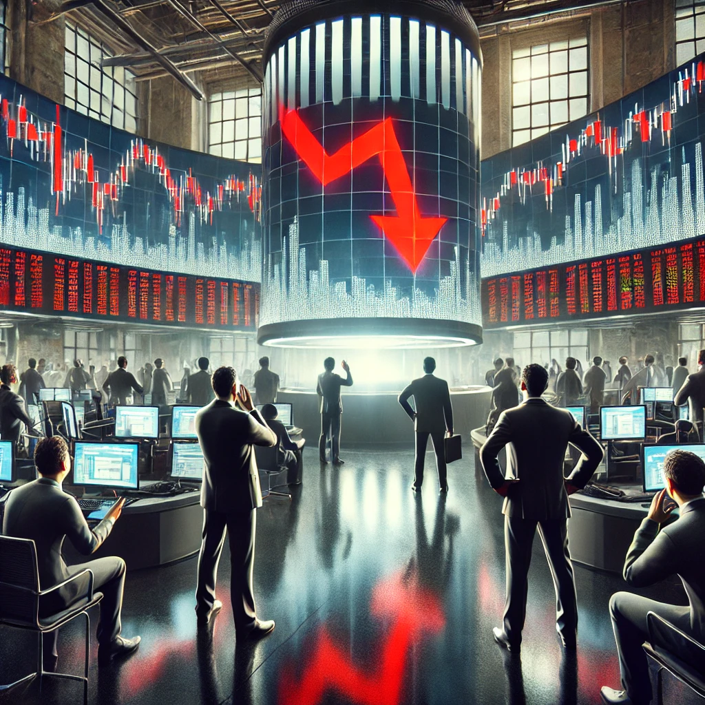 주가 하락 이미지