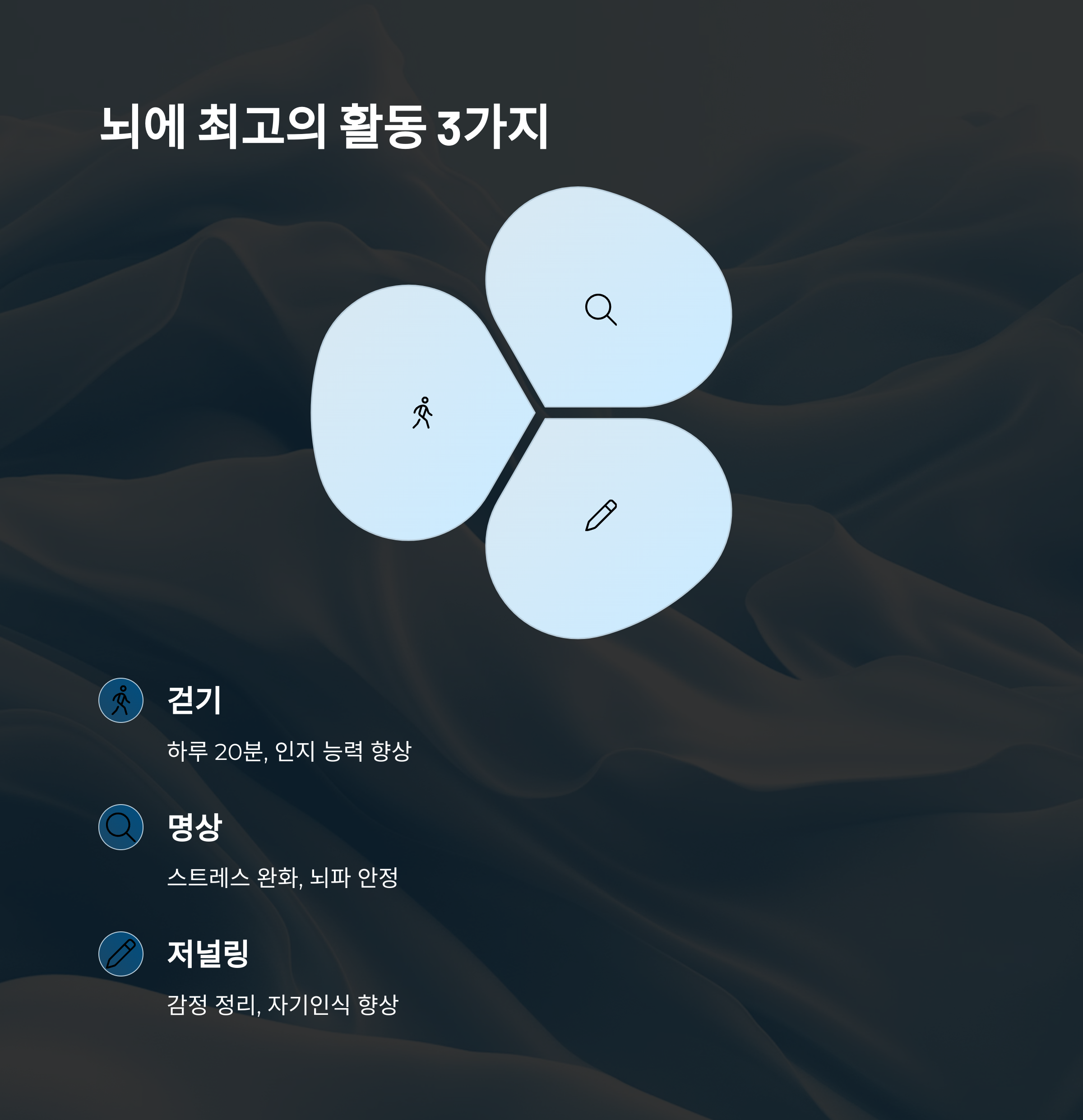뇌에 좋은 활동 BEST 3