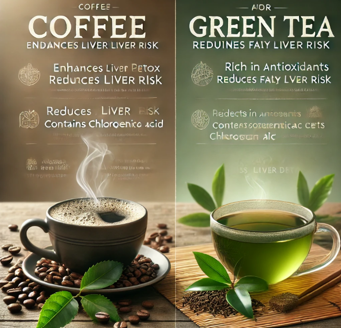 커피 VS 녹차 간 건강에 더 좋은것은?