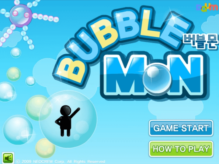 버블몬-플래시게임-메인-화면