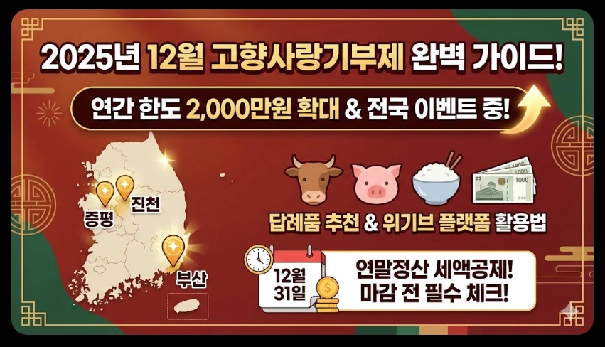 고향사랑기부제 답례품추천 기부방법 신청절차