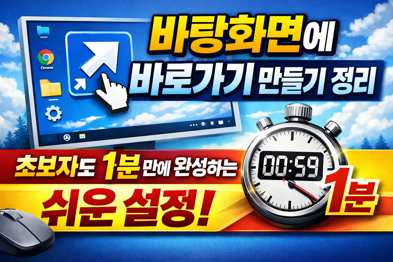 바탕화면에 바로가기 만들기