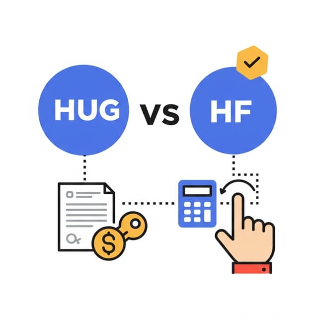 HUG와 HF 전세보증 비교 인포그래픽