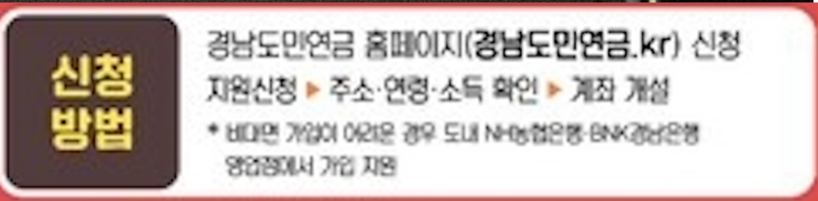 2026 합천군 경남도민연금 신청방법