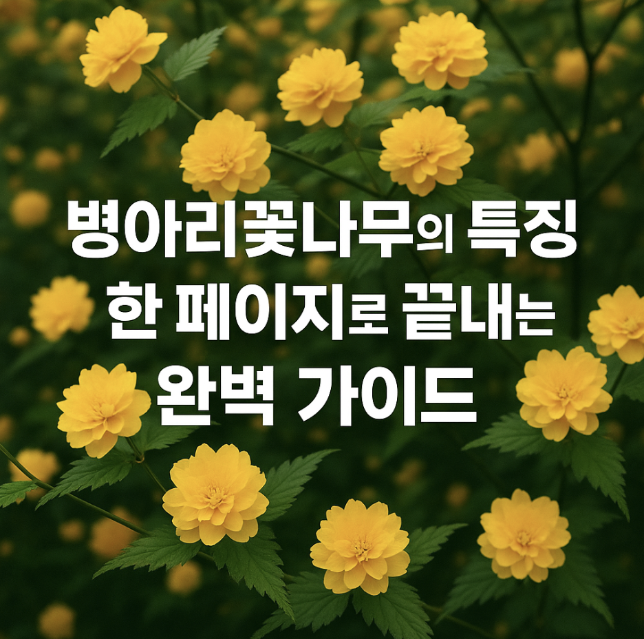 병아리꽃나무의 특징, 한 페이지로 끝내는 완벽 가이드