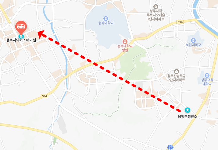 청주시외버스터미널 위치