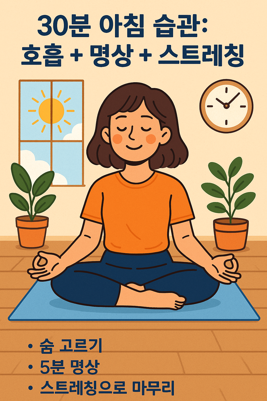 ‘호흡 + 명상 + 스트레칭’ 3단계