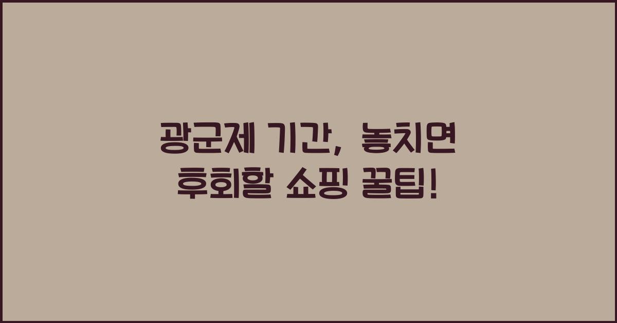 광군제 기간