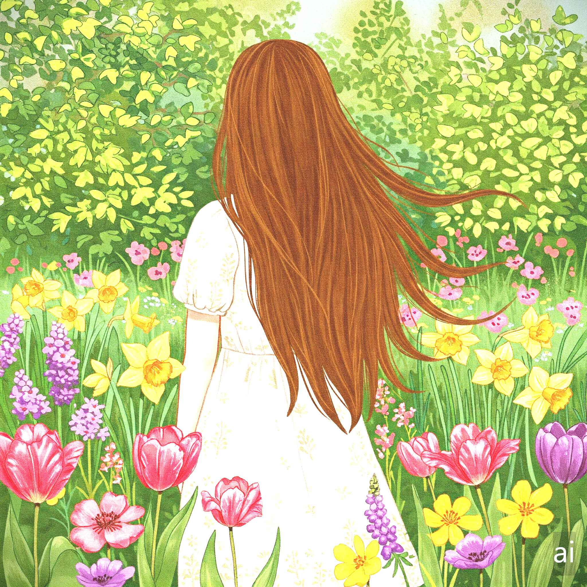 바람에 날리는 머리카락