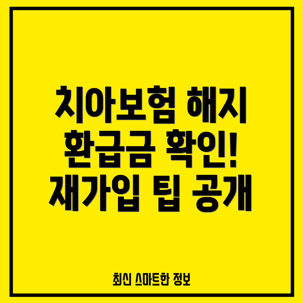 치아보험 해지 가이드