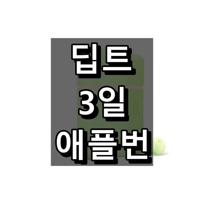 딥트3일 애플 번 대표 이미지