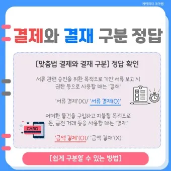 결재와 결제 맞춤법 사용 예시_20