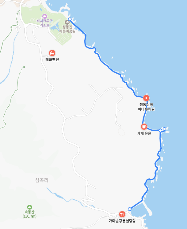 정동심곡바다부채길_지도