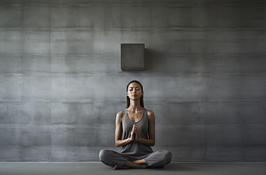 명상 중인 여성