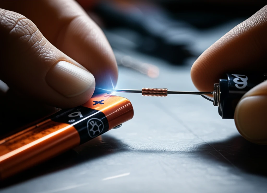 영구자석과 코일 전기를 이용한 나침반..