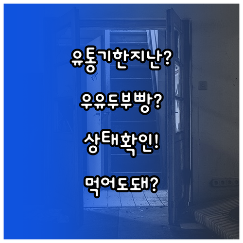 유통기한 지난 우유 두부 빵 등 상태..