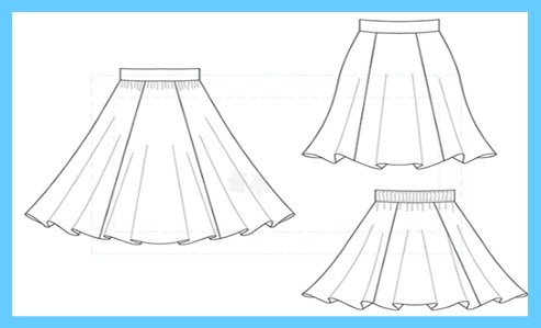 플레어 스커트 패턴