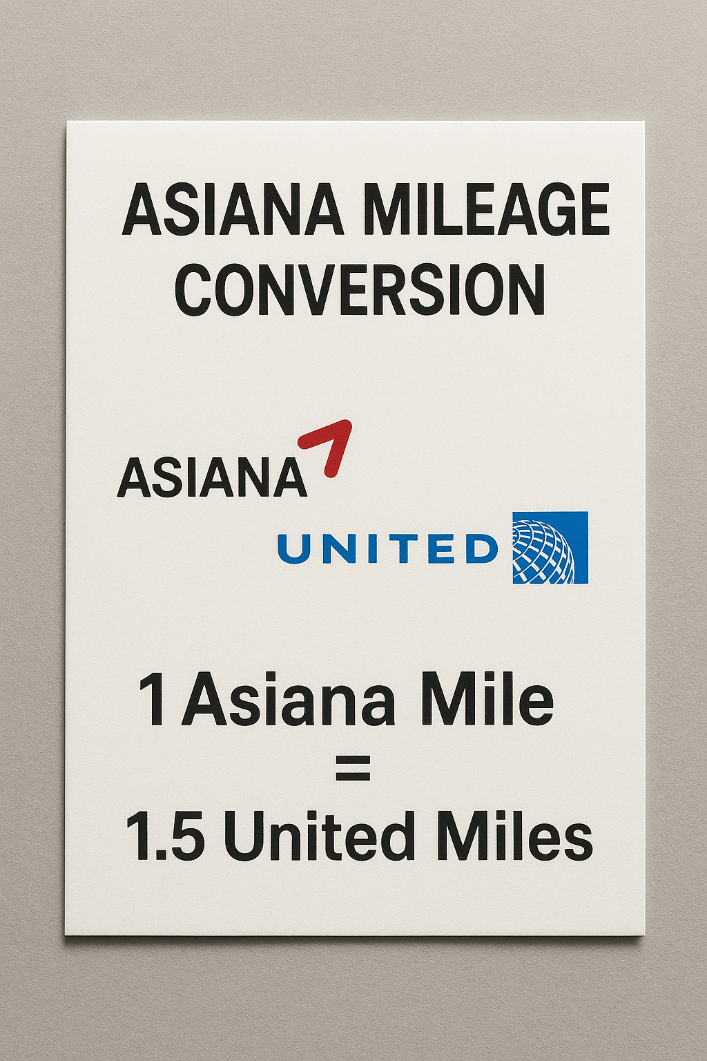 아시아나 마일리지 전환