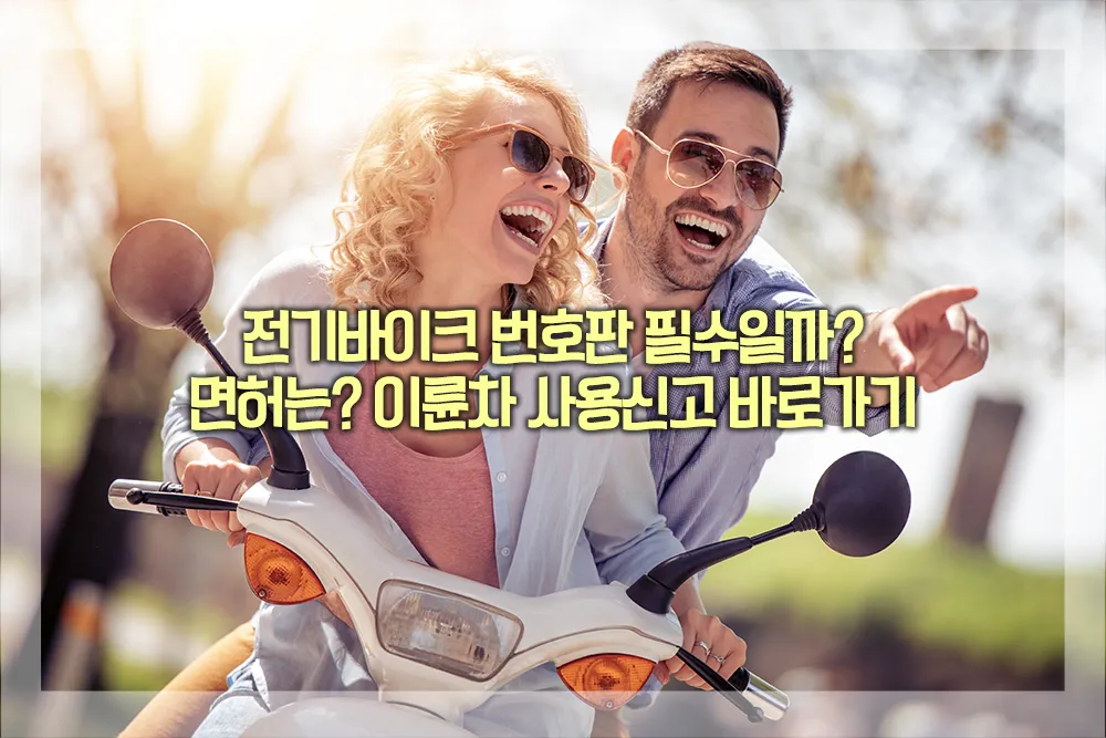 전기바이크 번호판 면허 이륜차 사용신고