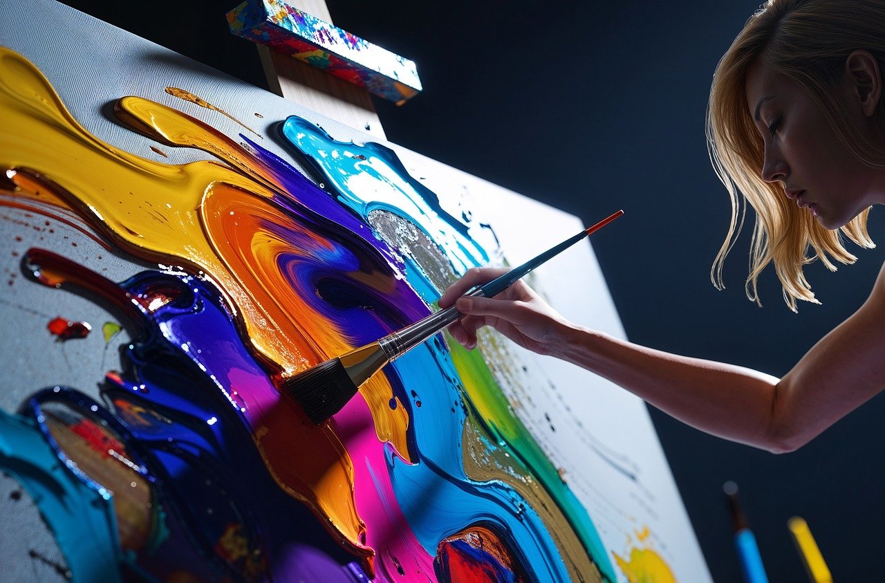 창작예술을-하는-소녀의-모습