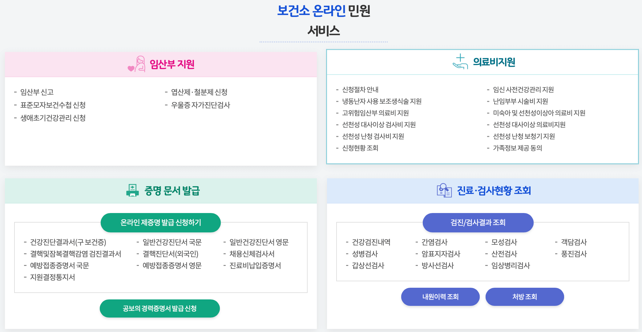 e보건소-홈페이지