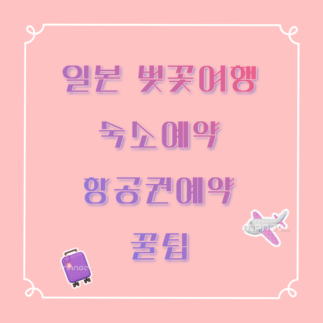 2025년 일본 벚꽃 여행: 항공권 및 숙소 예약 꿀팁