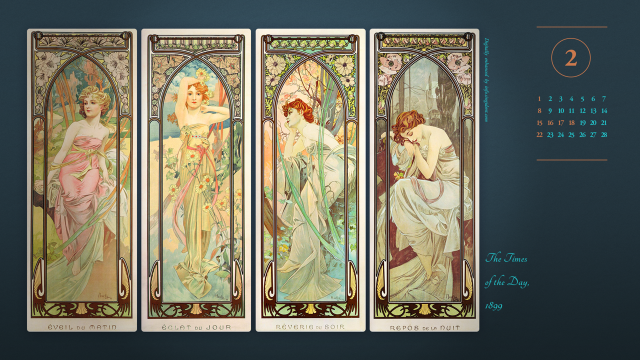 11 하루의 시간 시리즈 A - 2026년2월 달력배경화면